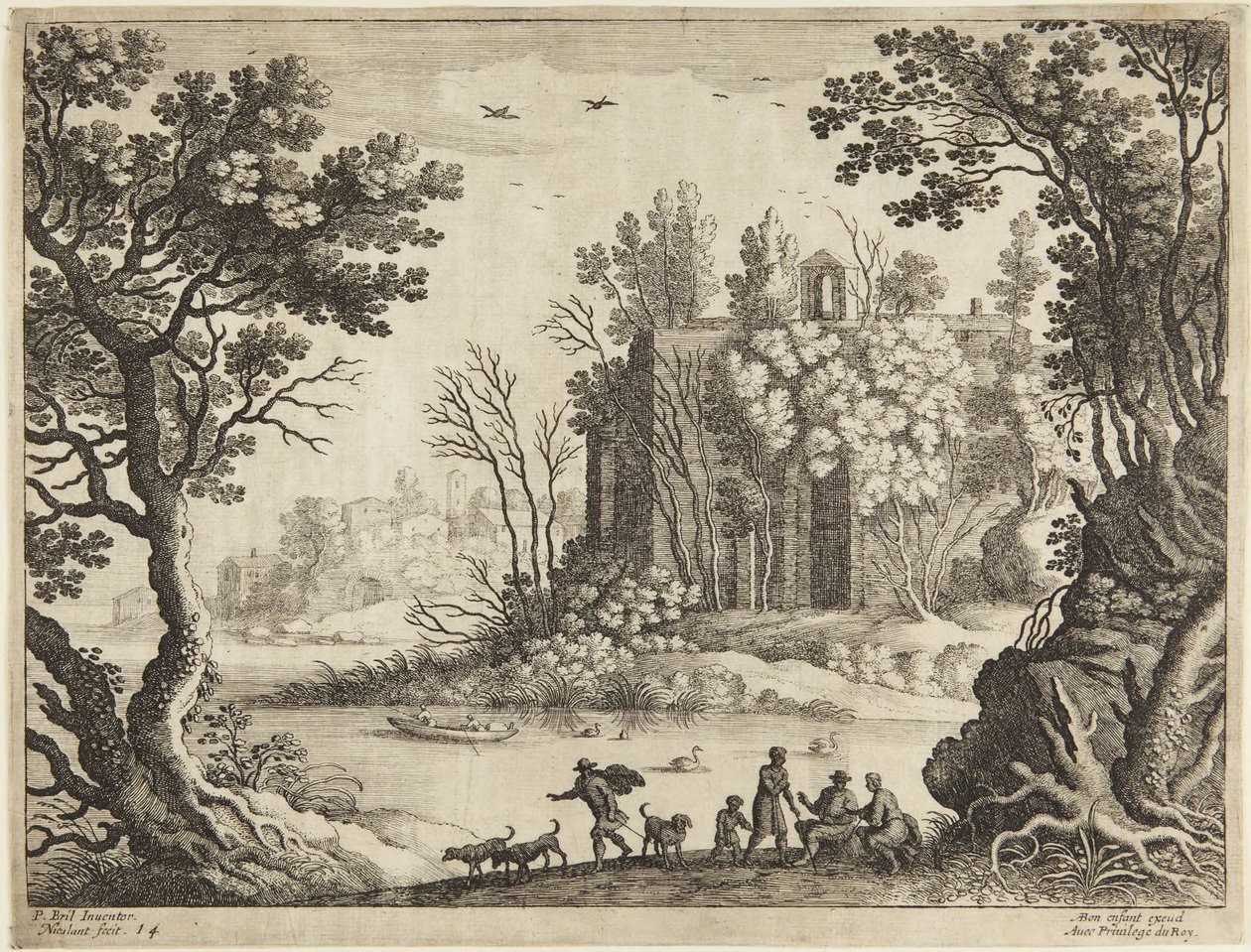 Kirke ved søen af Paul Bril