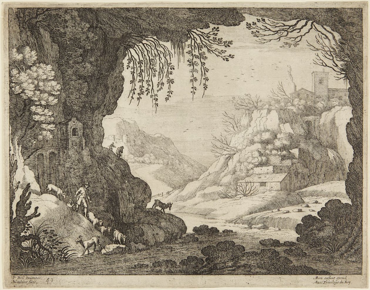 Gedepasser i en hule af Paul Bril