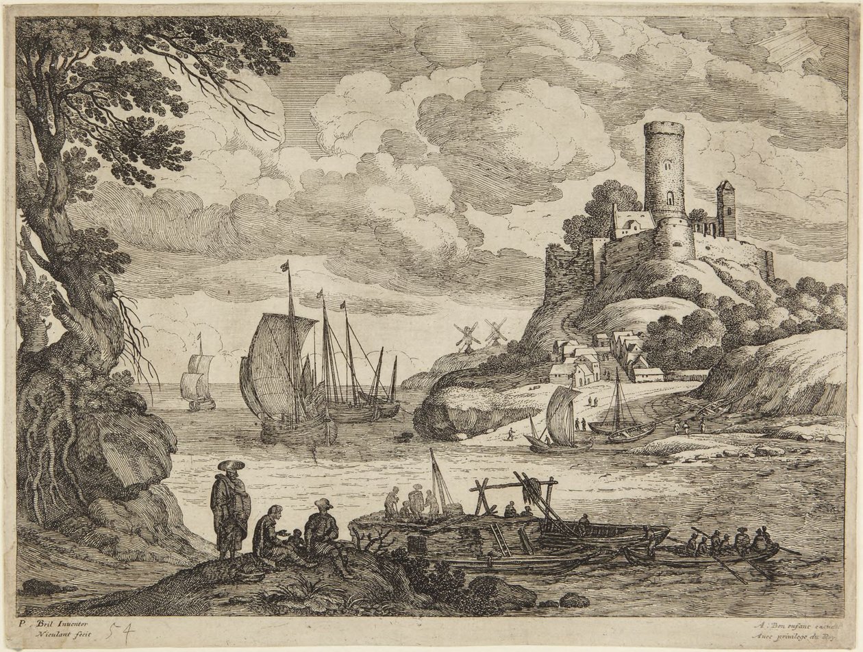 Havnescene af Paul Bril