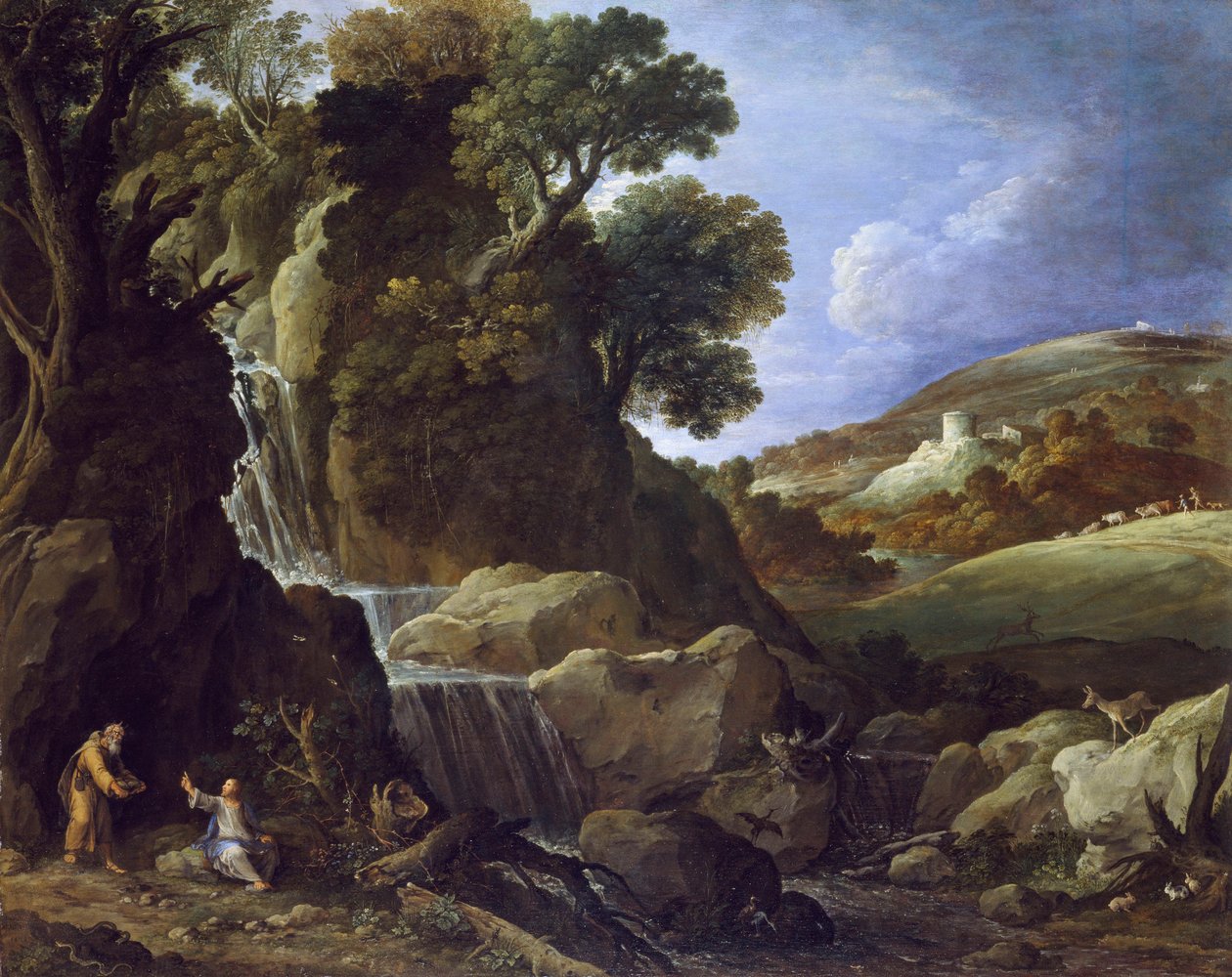Kristus fristet i ørkenen, 1626 af Paul Bril
