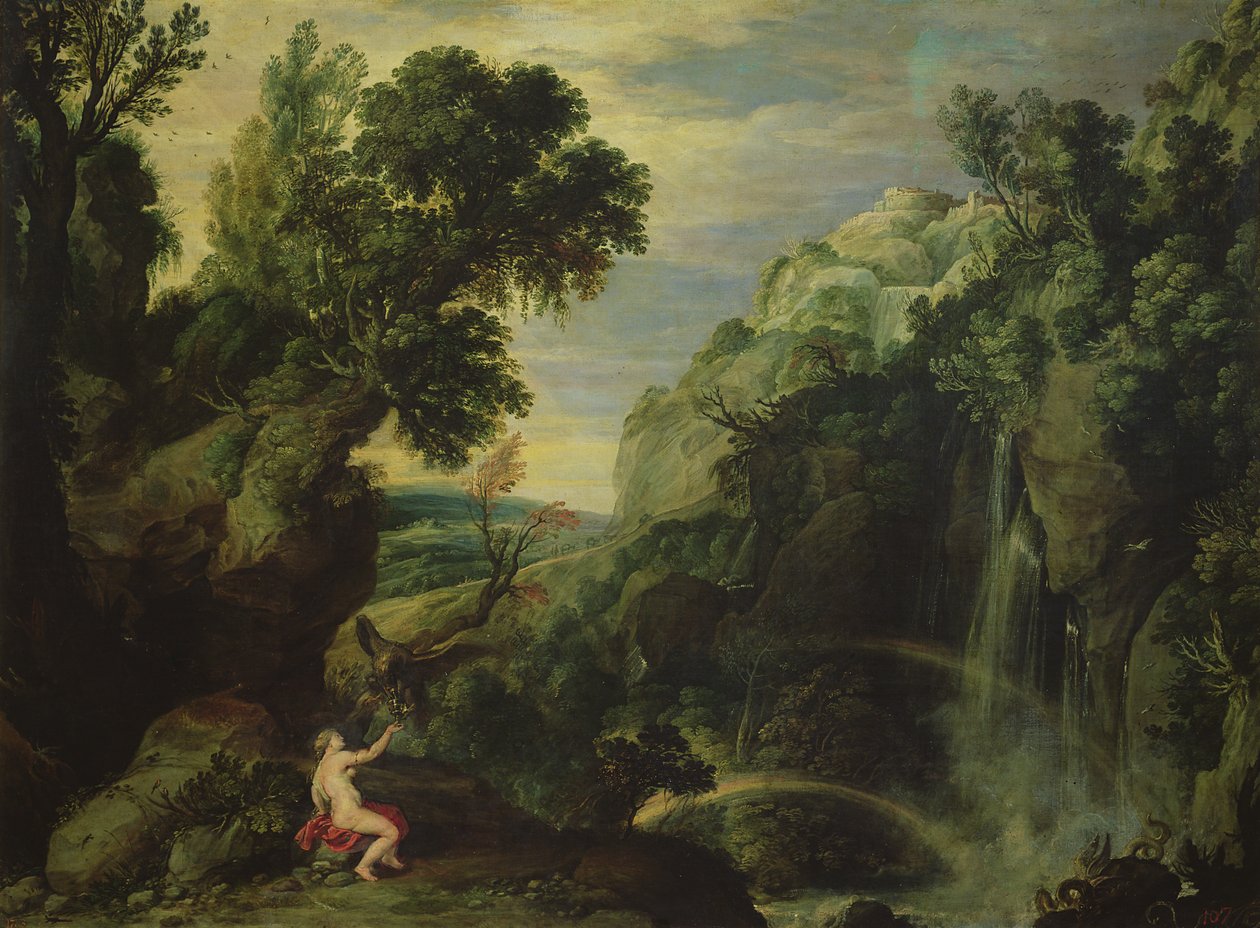 Hebe and the Eagle of Jupiter, 1610 af Paul Bril