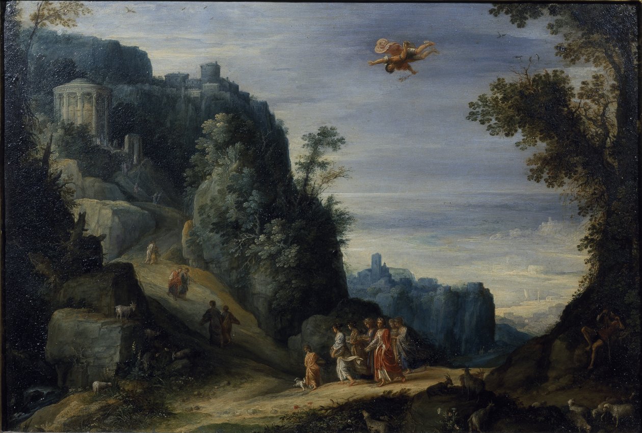 Mercury and Herse, ca. 1605 (olie på kobberpanel) af Paul Brill or Bril