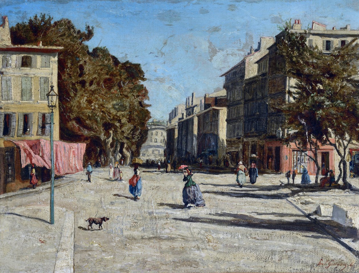 La canebiere, udsigt over Meilhans gyder af Paul Camille Guigou