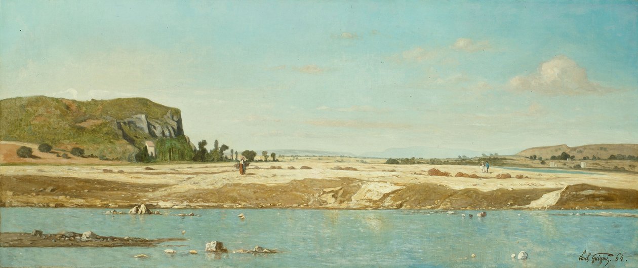 Bredden af floden Durance ved Saint Paul af Paul Camille Guigou