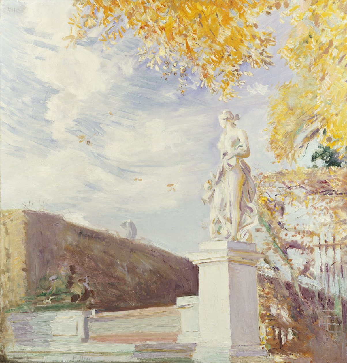 En statue af Venus i Versailles have, 1896 af Paul Cesar Helleu