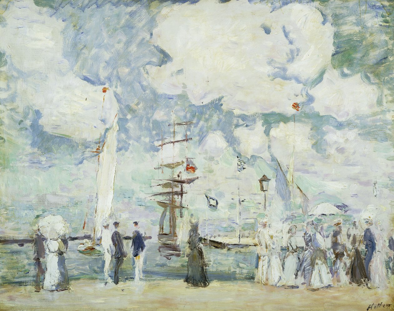 Havneindgangen ved Deauville; Indgang til Deauville-bassinet, af Paul Cesar Helleu