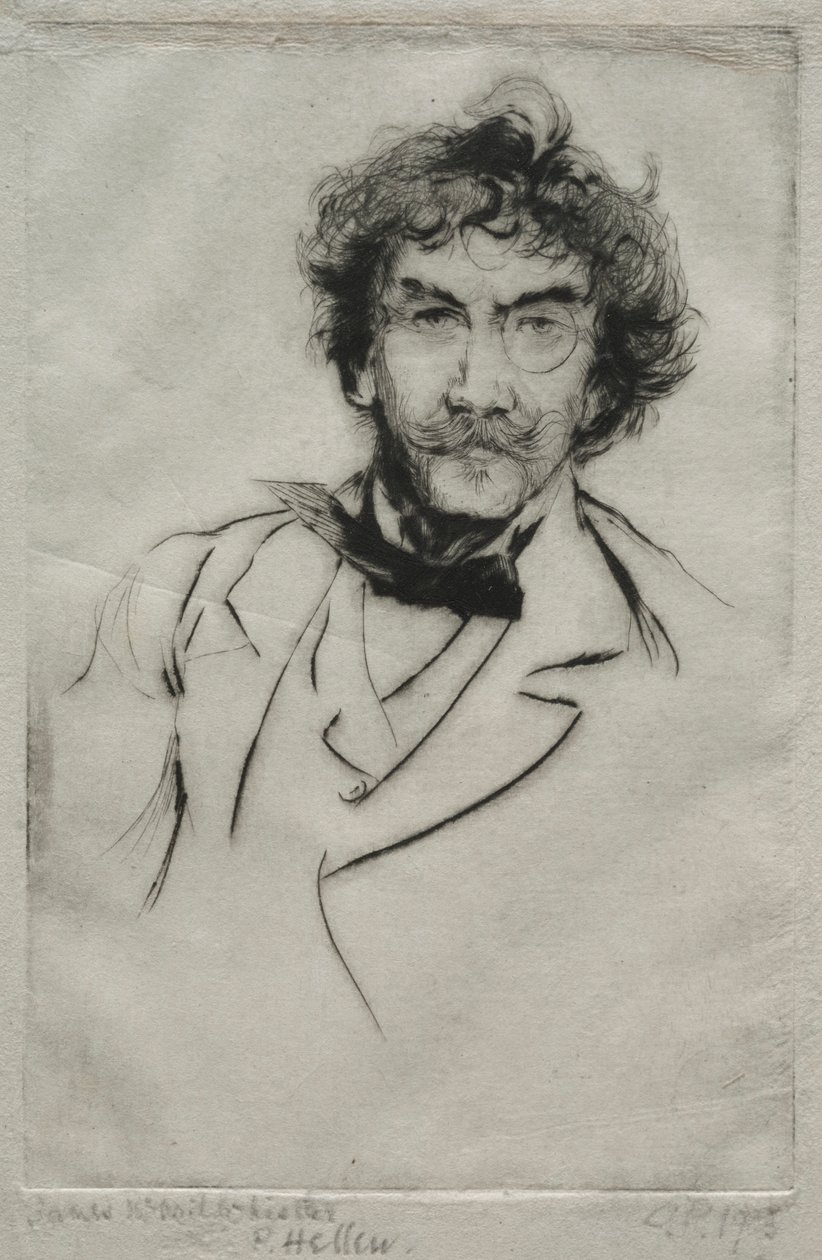 James MacNeill Whistler, 1903. af Paul Cesar Helleu