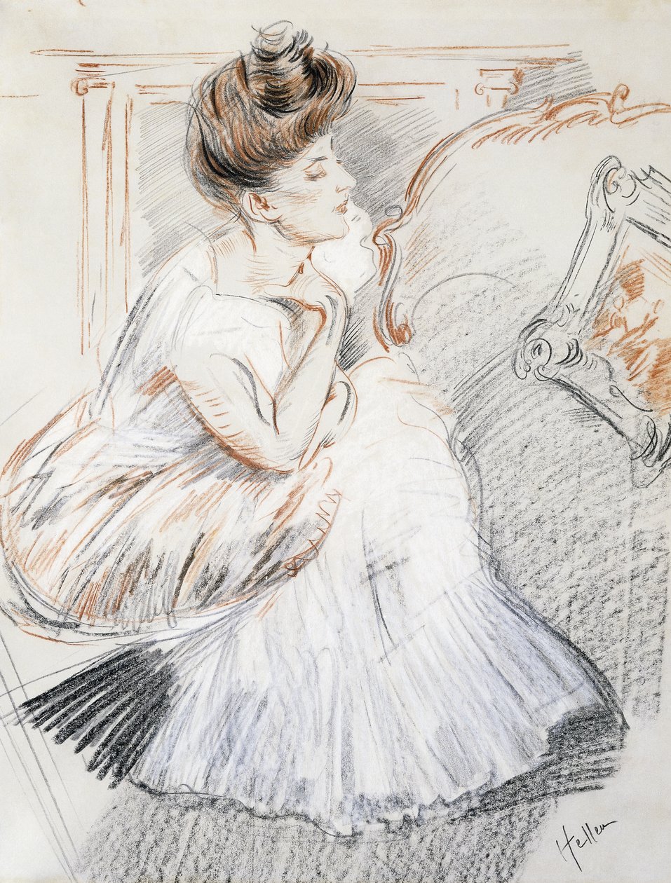 Madame Helleu, c.1900-02 af Paul Cesar Helleu