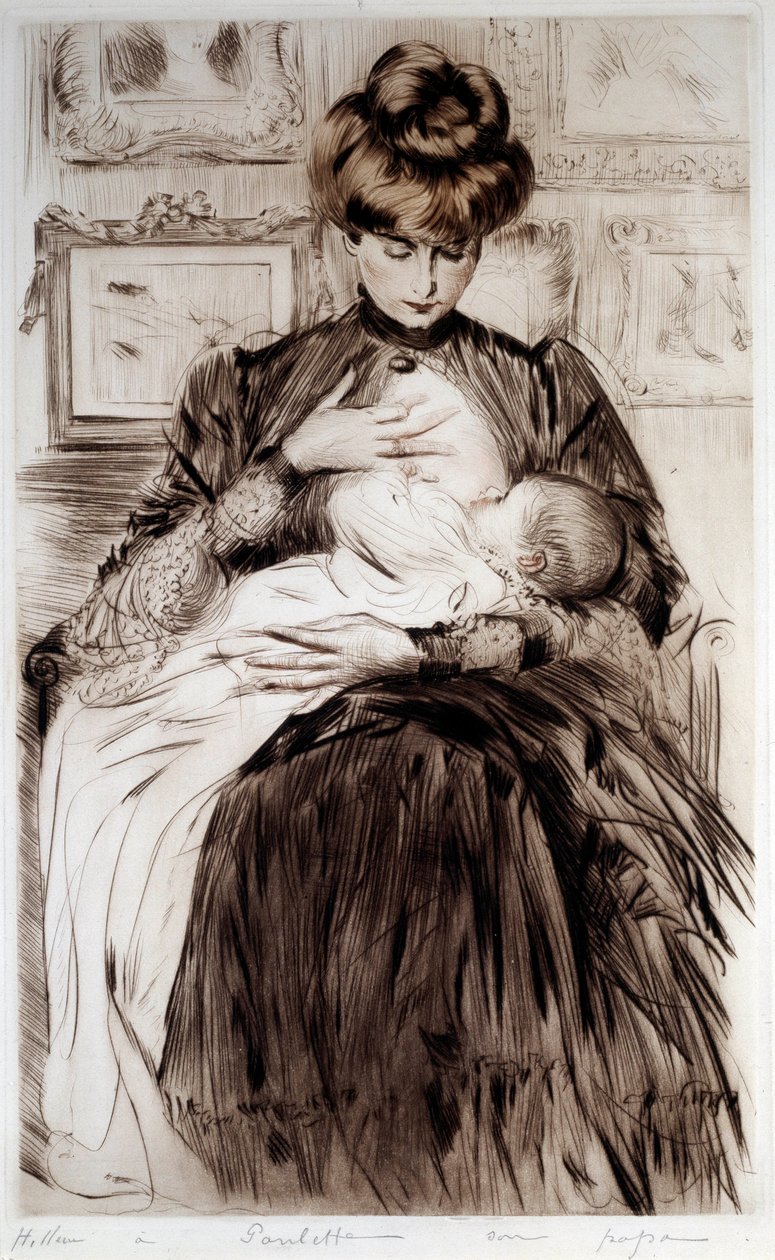 Barsel. Tegning af Paul Helleu (1859-1927), 20. århundrede. Bayonne, Musée Bonnat af Paul Cesar Helleu