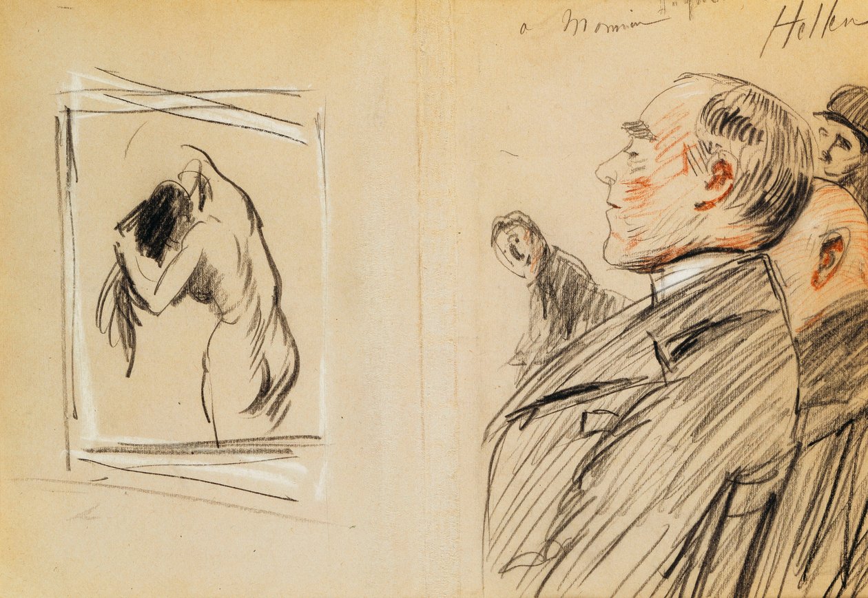 Monsieur Fiquet beundrer en pastel af Degas af Paul Cesar Helleu