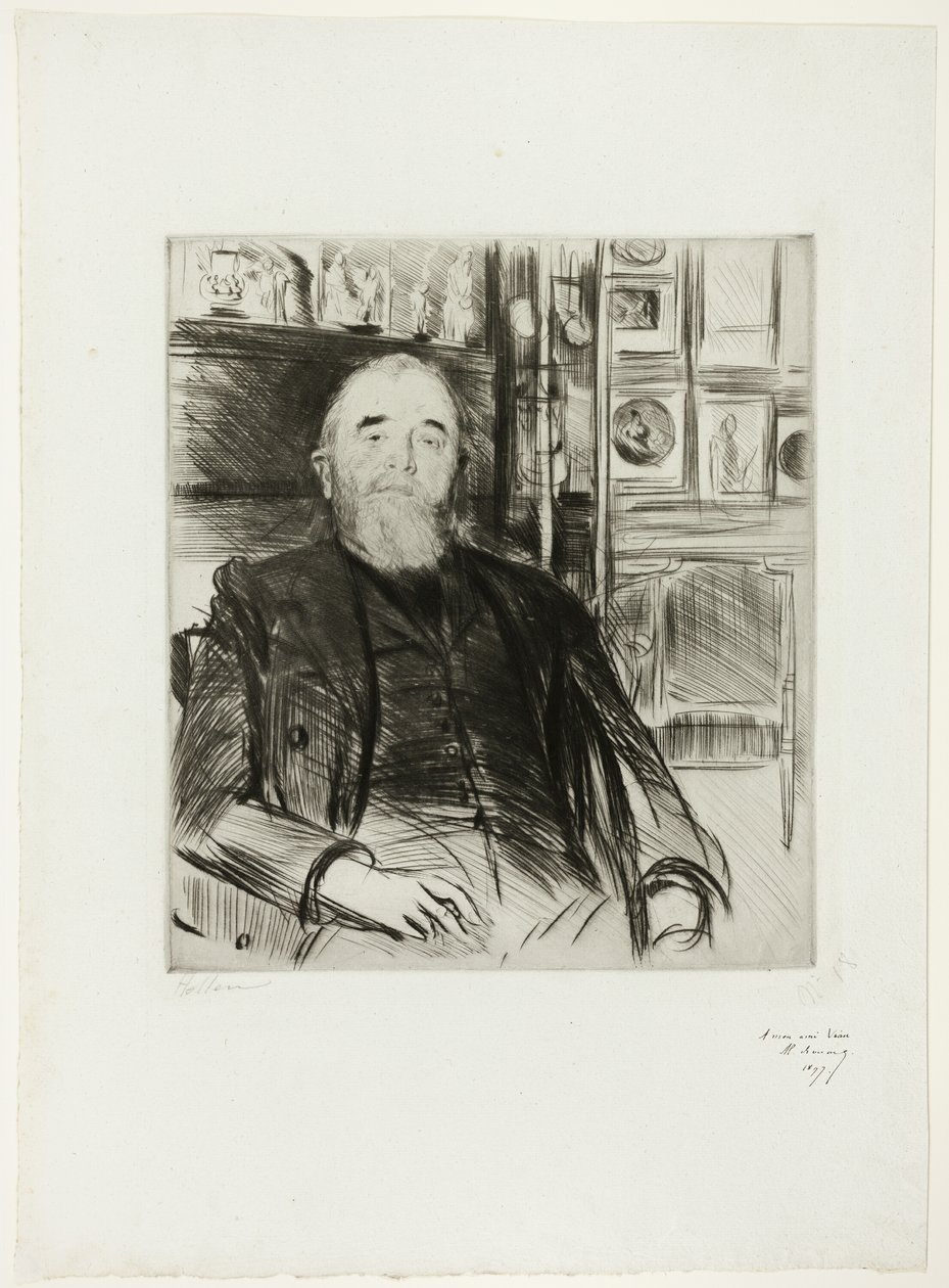 Portræt af Alexis Rouart af Paul Cesar Helleu