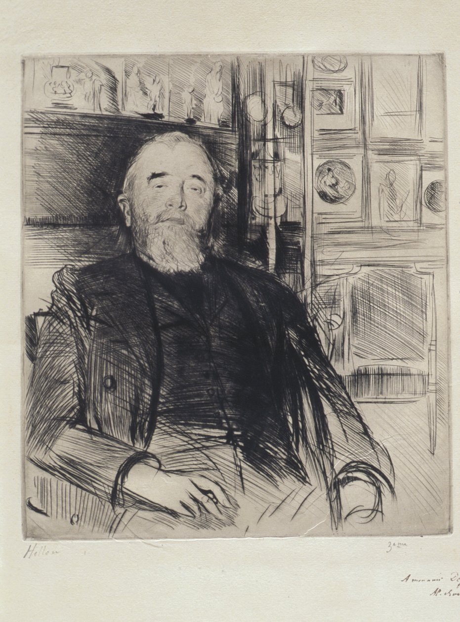 Porträt von Alexis Rouart af Paul Cesar Helleu