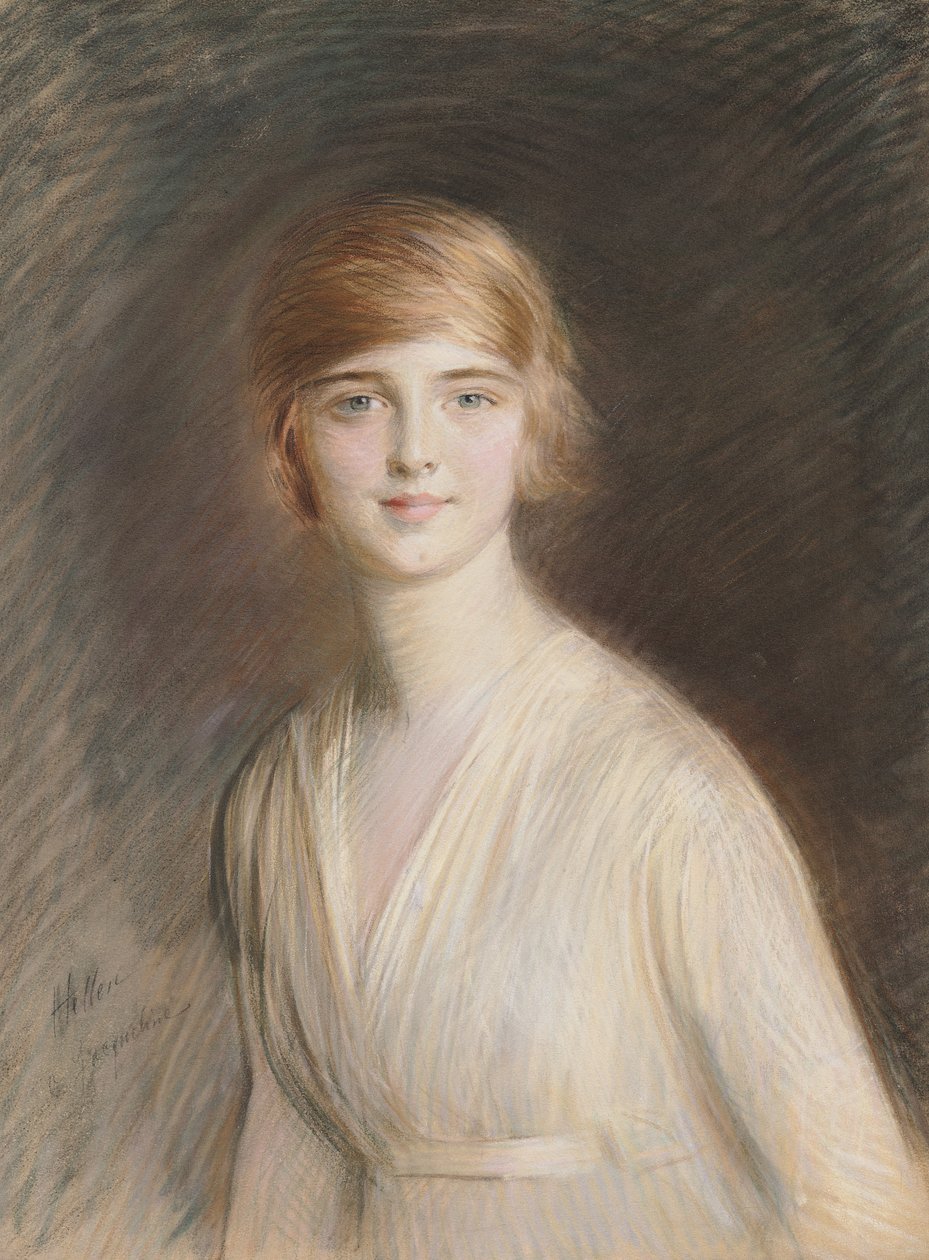 Portræt af Jacqueline (pastel på papir) af Paul Cesar Helleu