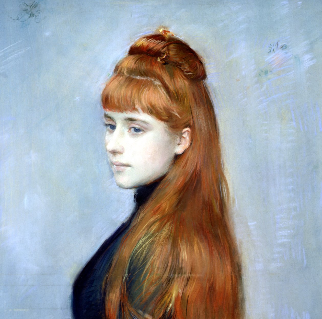 Portræt af Mademoiselle Alice Guerin (detalje af 154179) af Paul Cesar Helleu