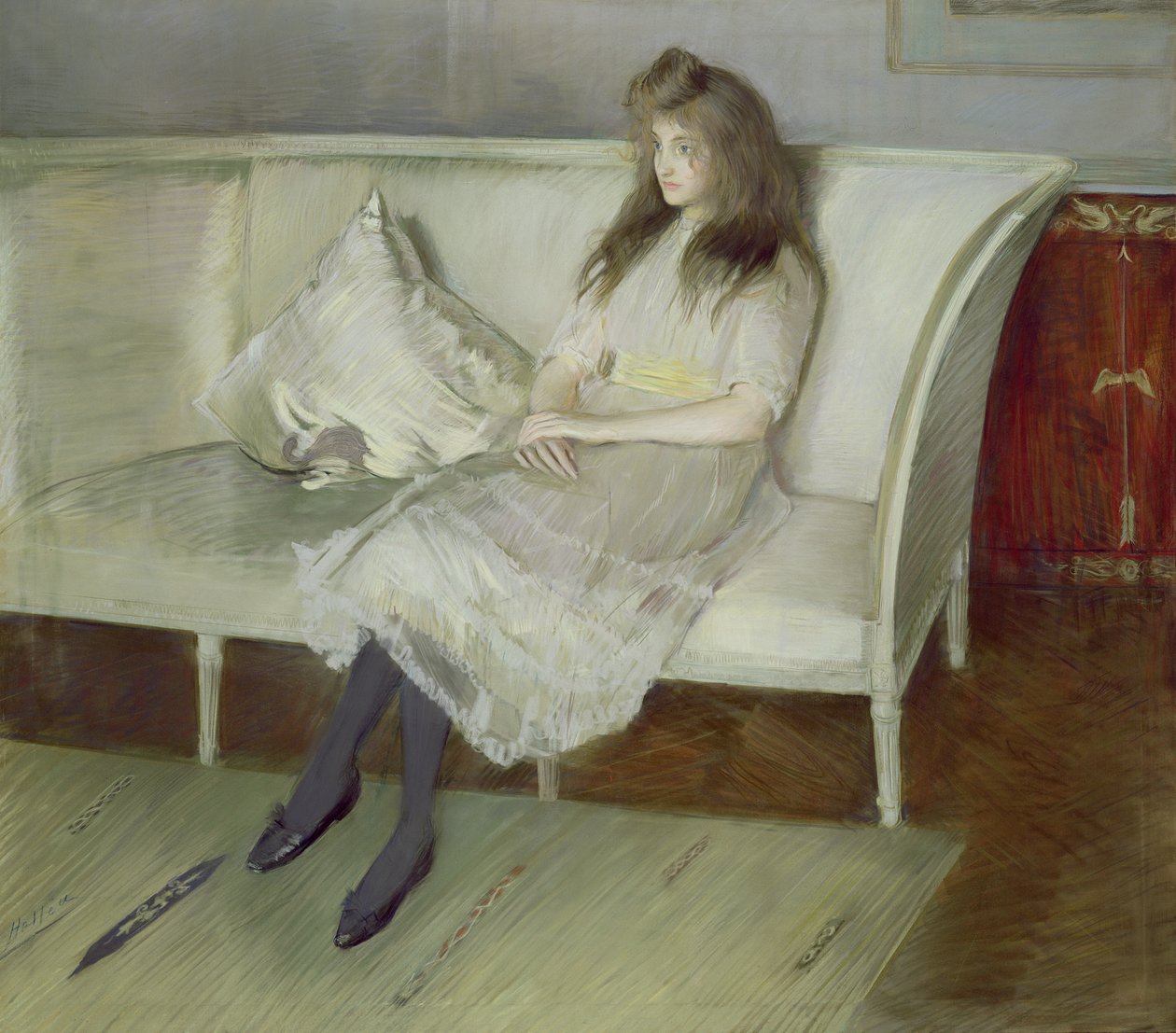 Symfoni i hvid - Portræt af Yvonne Paulmier af Paul Cesar Helleu
