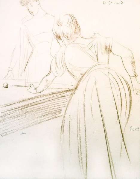 Comtesse Greffuhle og Raymonde de Galard af Paul Cesar Helleu