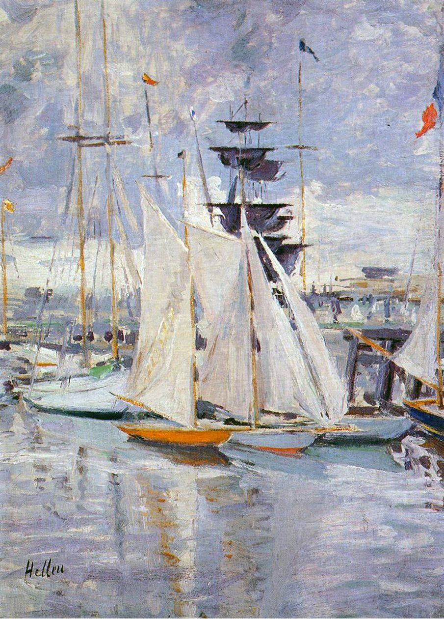 Havnen, Deauville, Normandiet, 1912 af Paul Cesar Helleu