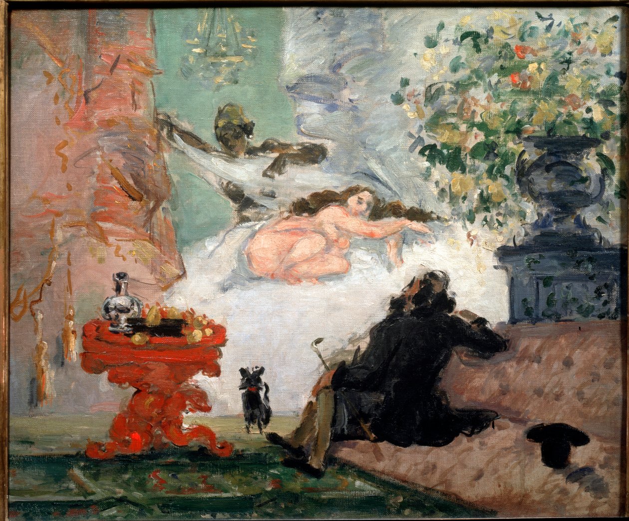 En moderne Olympia (olie på lærred af Paul Cézanne
