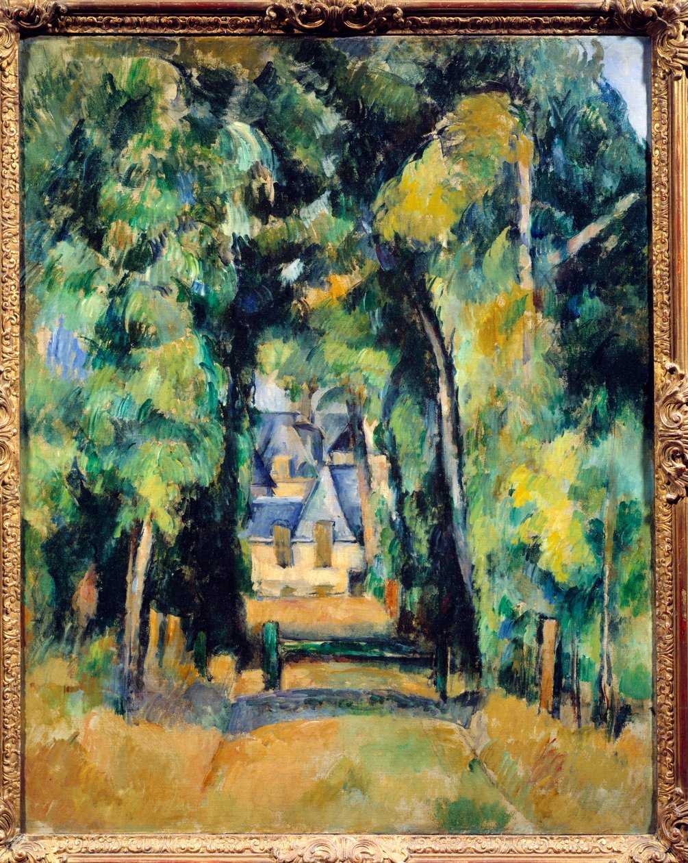 Allee til Chantilly. Maleri af Paul Cezanne (1839 - 1906) af Paul Cézanne