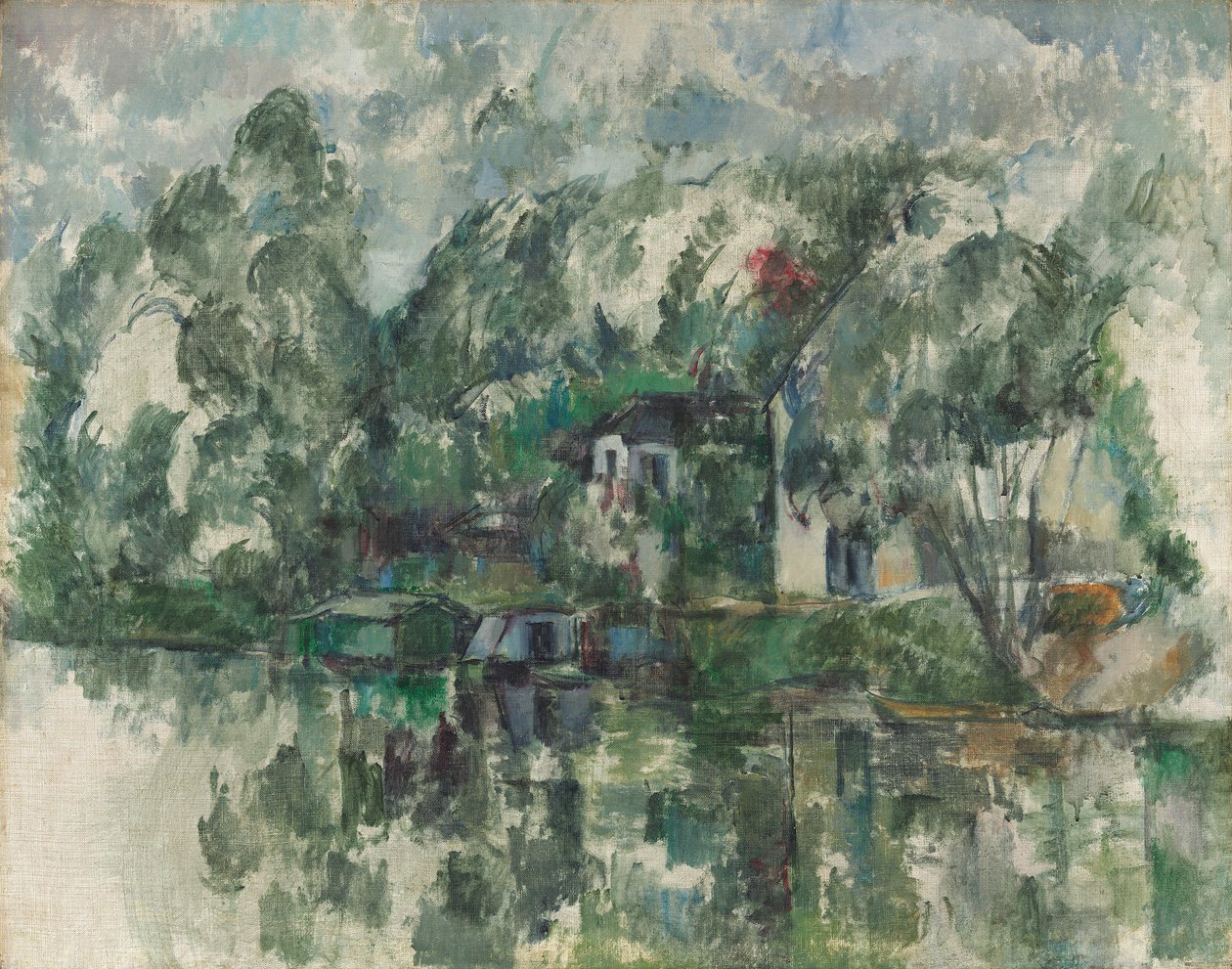 Ved Vandkanten, ca. 1890 (olie på lærred) af Paul Cézanne