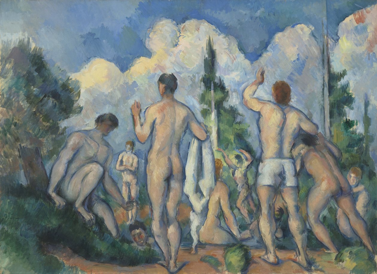 Badegæster af Paul Cézanne