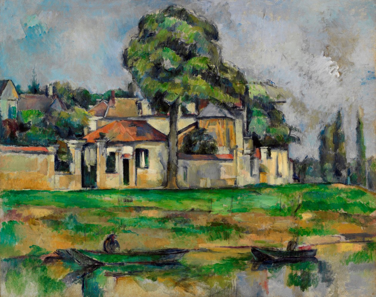 ""Berges de la Marne"" (Banks of the Marne) Peinture de Paul Cezanne (1839-1906) - vers 1888 - Olie på lærred - Dim 65x81,3 cm Art Gallery of New South Wales af Paul Cézanne