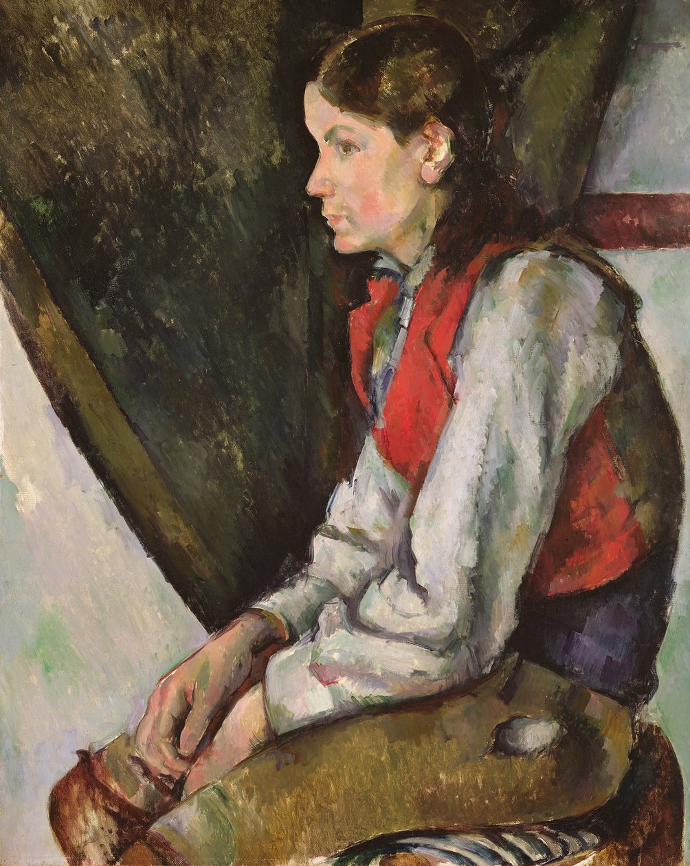 Dreng i rød vest af Paul Cézanne