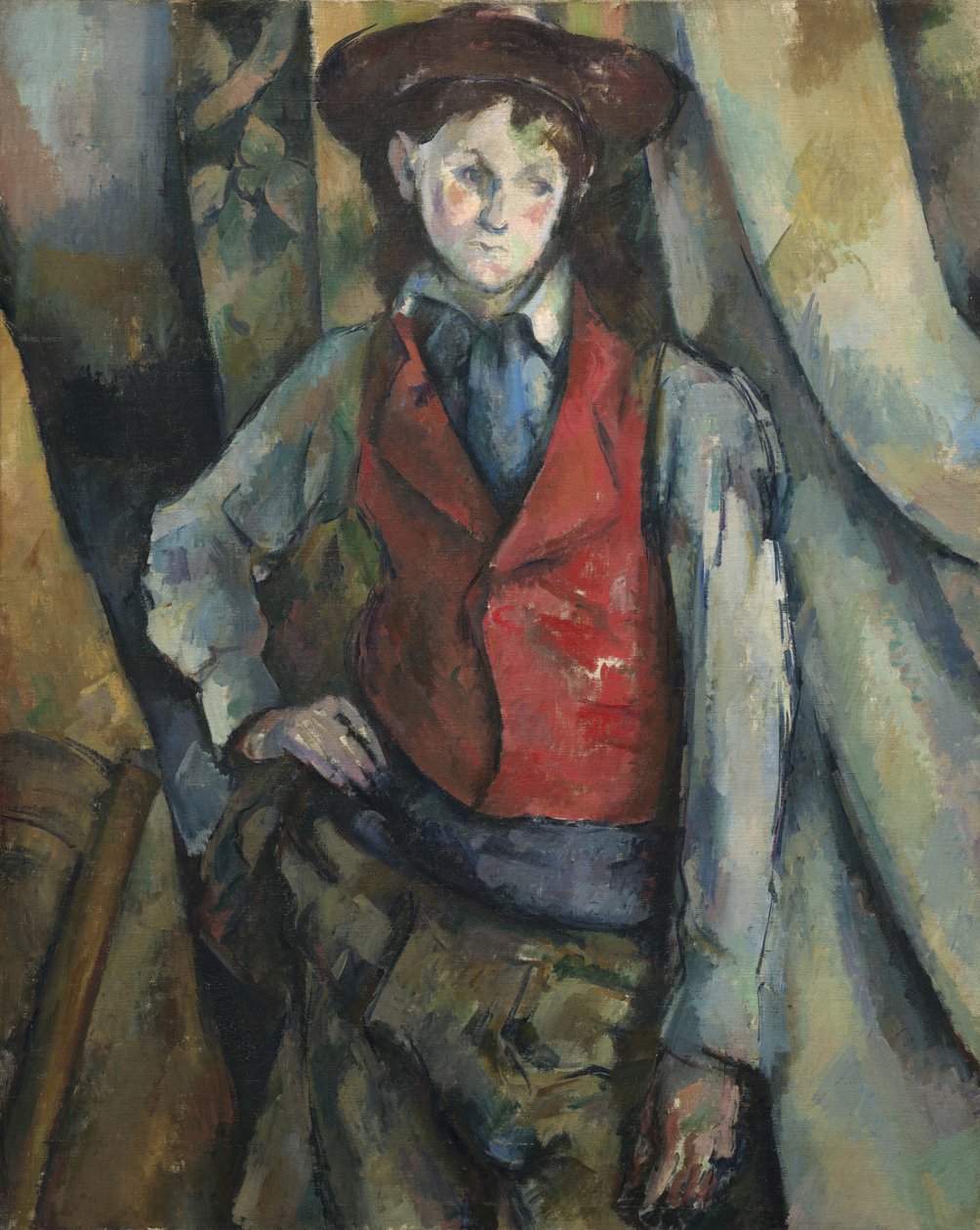Dreng i rød vest af Paul Cézanne