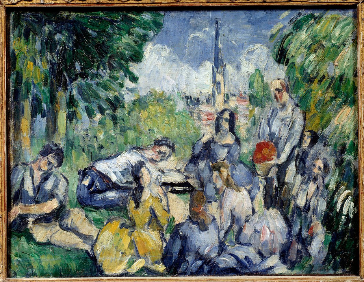Morgenmad på græsset Maleri af Paul Cezanne (1839-1906) 1875 søn. 0,21x0,27 m Paris, Musee de l