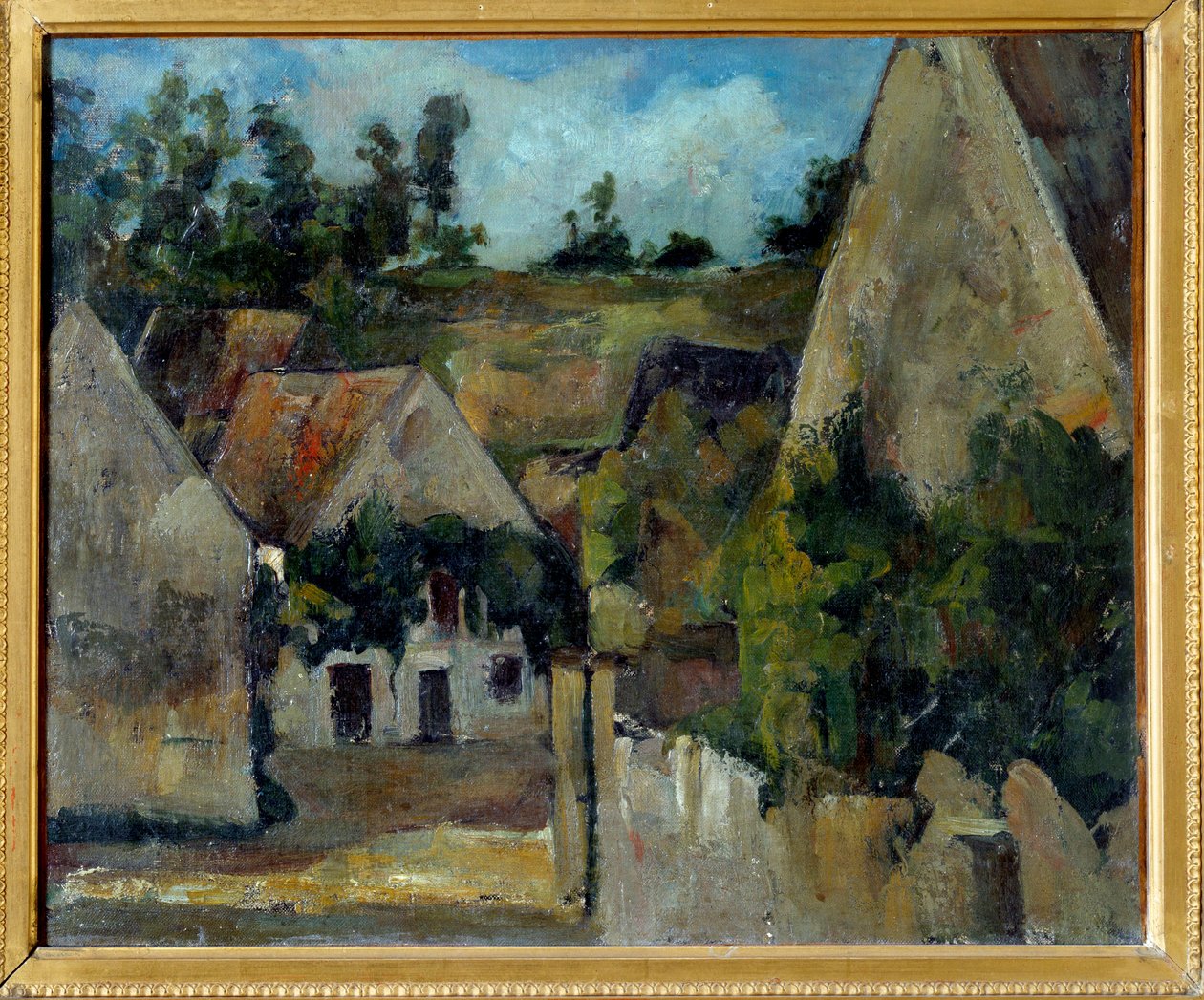 Korsvej mellem rue Remy i Auvers sur Oise (Auvers-sur-Oise) Maleri af Paul Cezanne (1839-1906) 1873 søn. 0,38 x 0,45 m Paris, Orsay Museum af Paul Cézanne