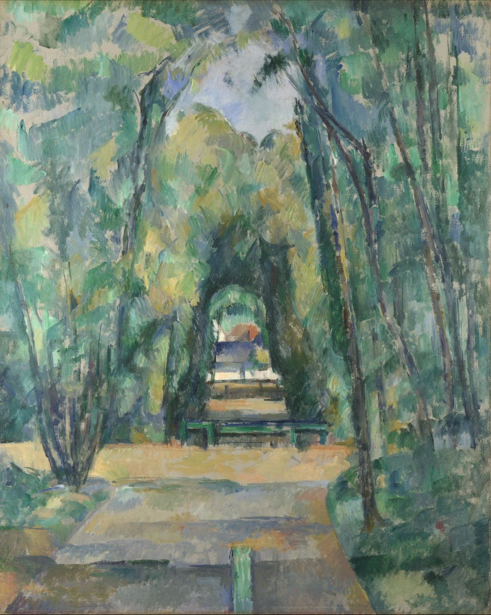 Cezanne, Paul (1839-1906) Avenue ved Chantilly Olie på lærred 1888 National Gallery, London 82x66 af Paul Cézanne