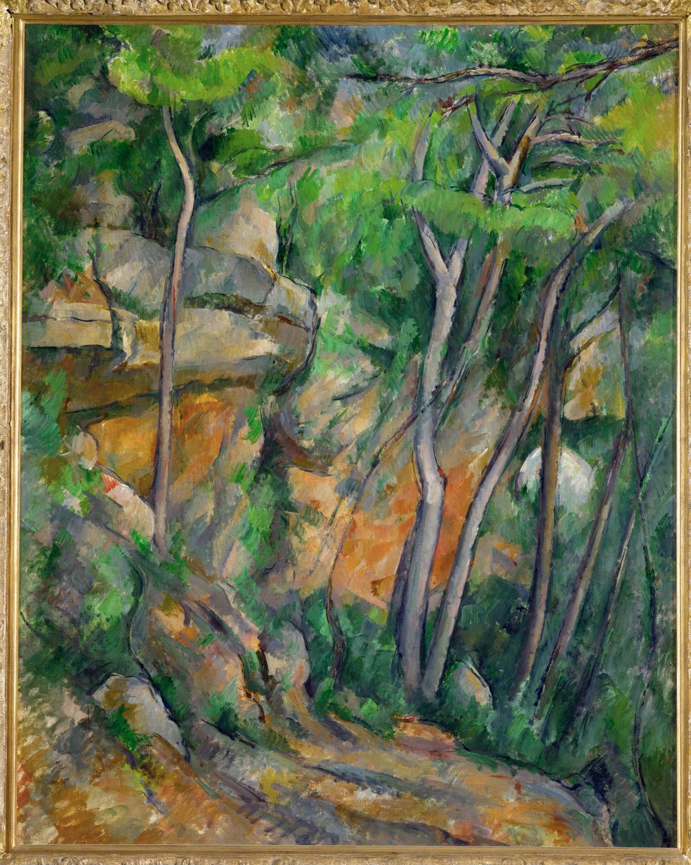 Dans le Parc de Chateau Noir (olie på lærred) af Paul Cezanne