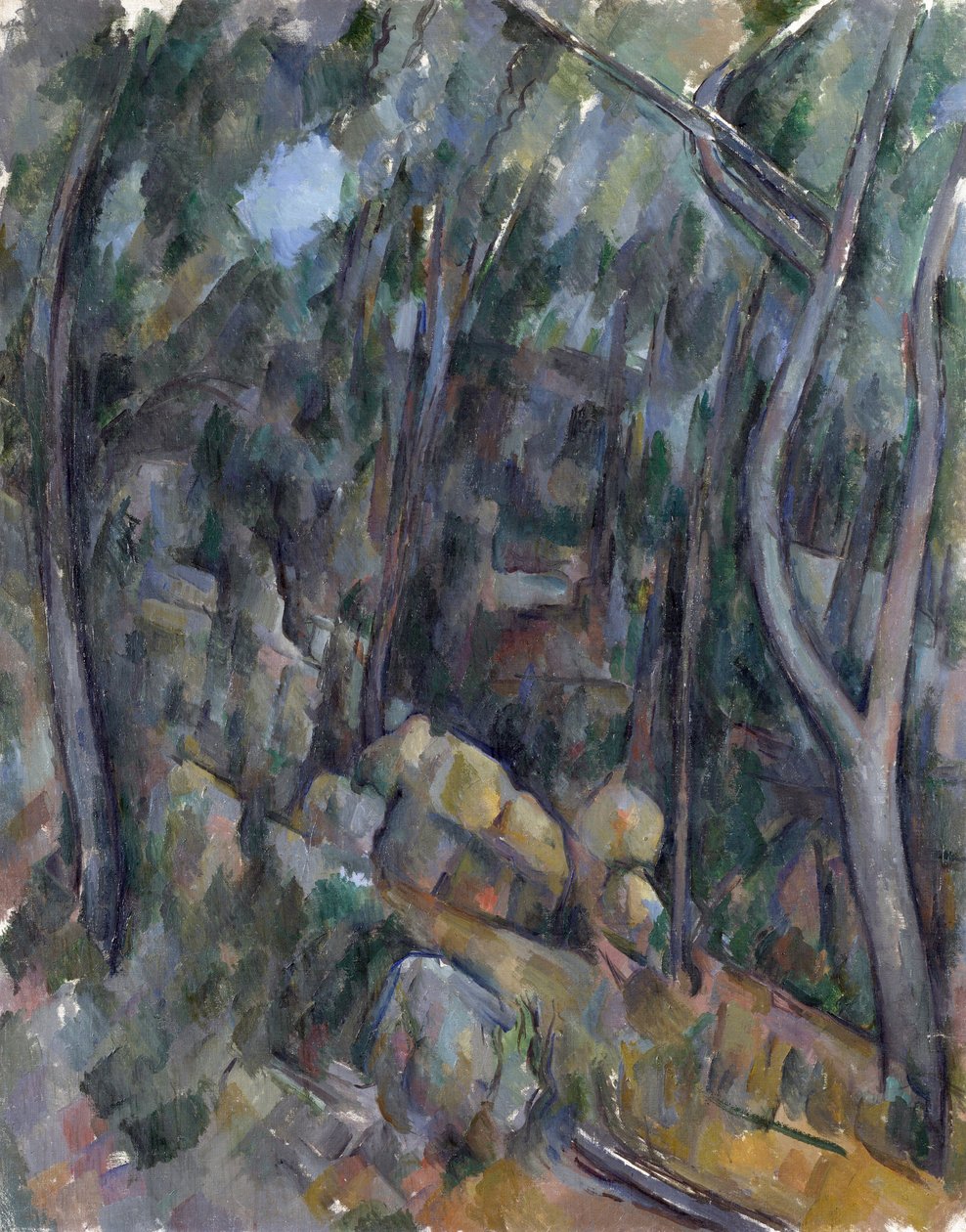 In the Grounds of Chateau Noir - Cezanne, Paul (1839-1906) The Grounds of the Chateau Noir Olie på lærred um 1900-1904 National Gallery, London 90,7x71,4 af Paul Cézanne