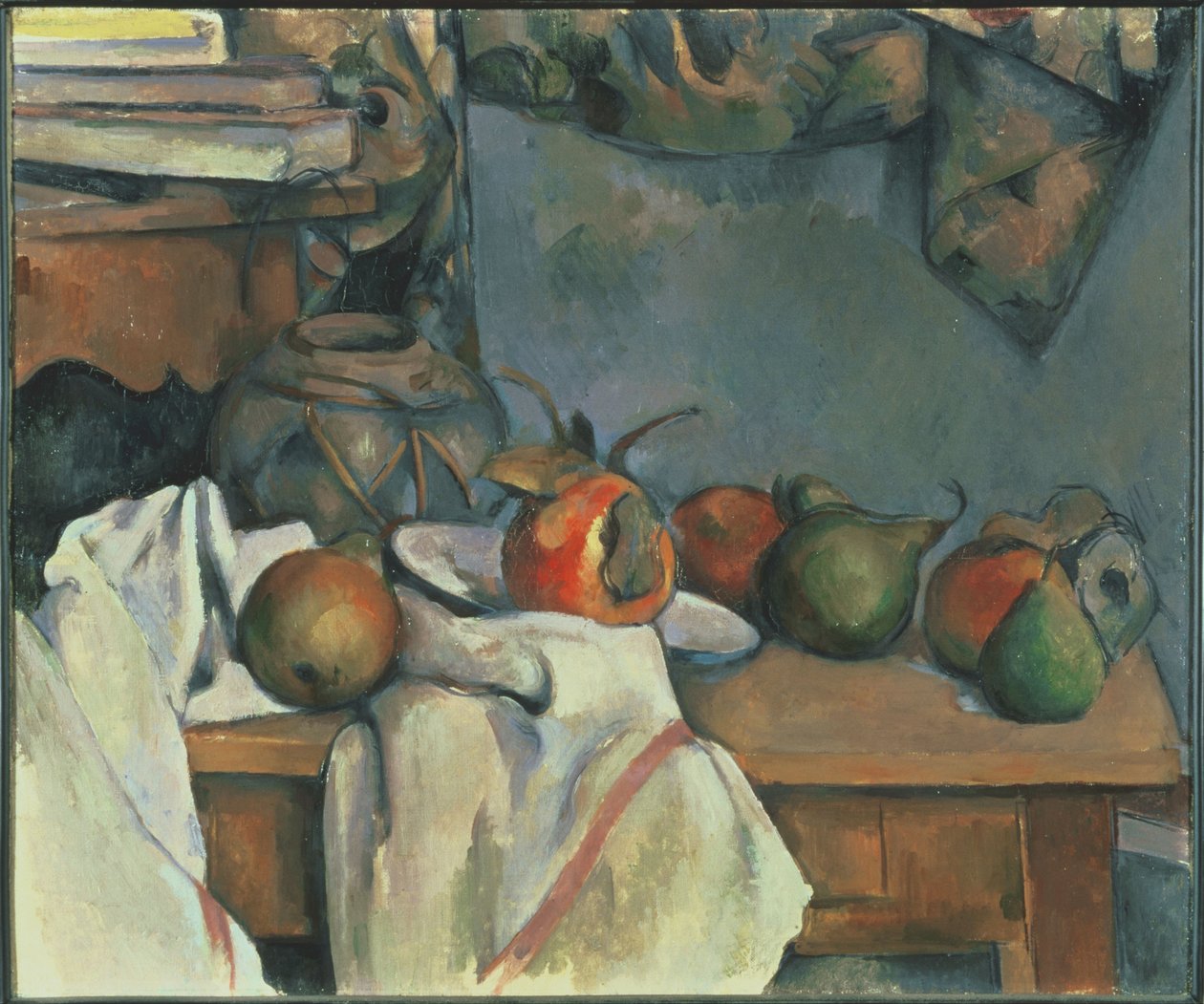 Ingefærgryde med granatæble og pærer af Paul Cézanne