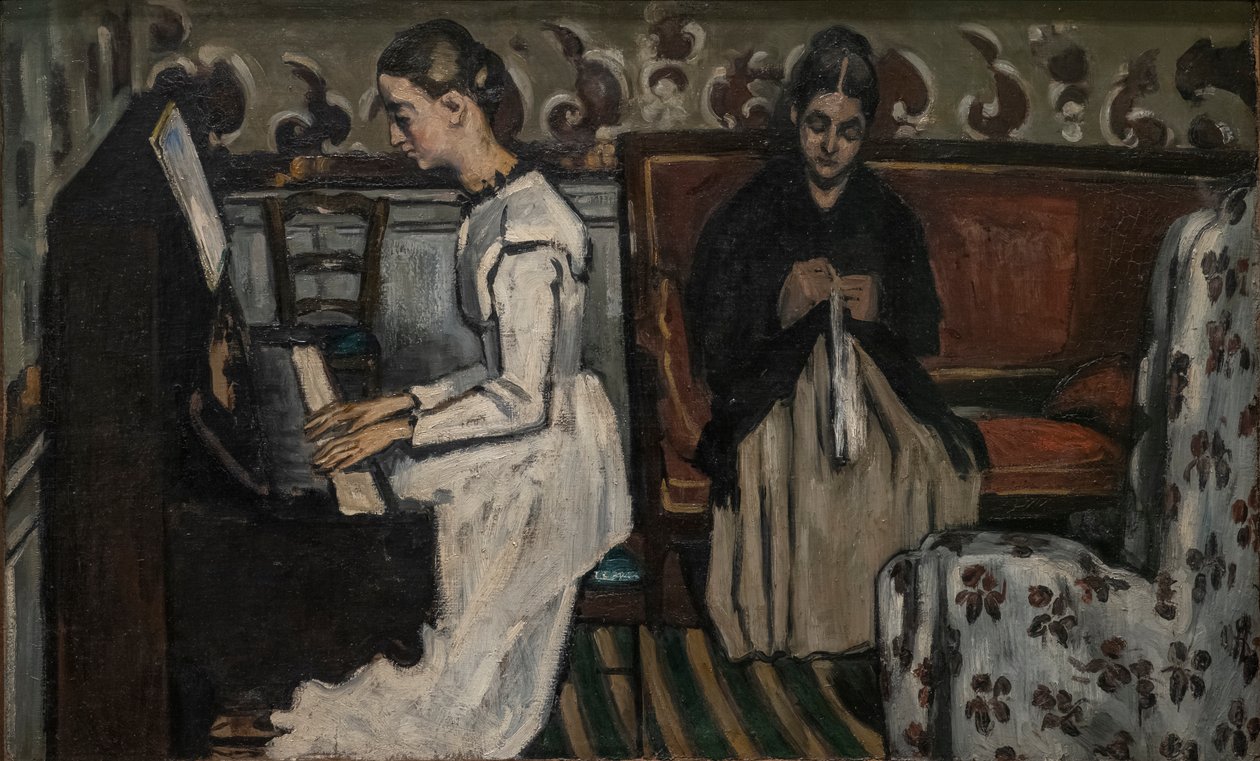 Pigen ved klaveret (Overture til "Tannhäuser") af Paul Cézanne