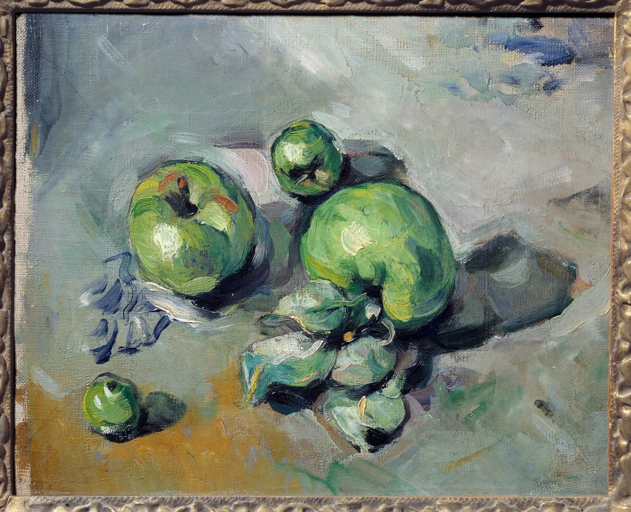 Grønne æbler. Maleri af Paul Cezanne (1839-1906) af Paul Cézanne