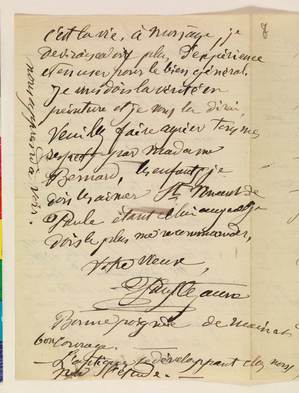 Håndskrevet brev (pen og blæk på papir) af Paul Cézanne