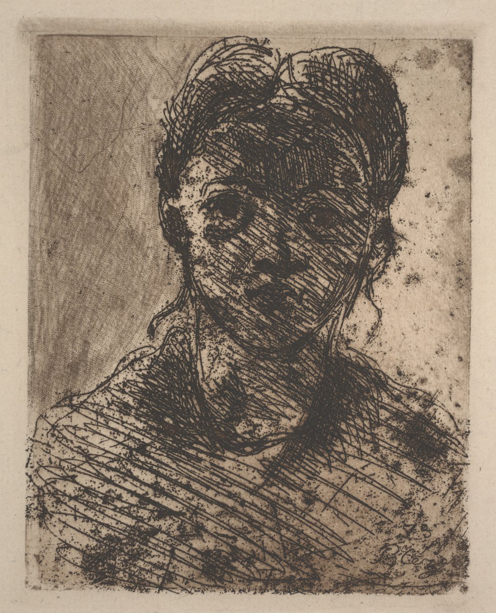 Hovedet af en ung pige af Paul Cézanne
