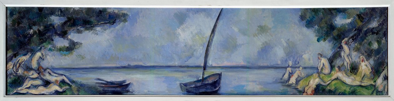 Båden og badene Maleri af Paul Cezanne (1839-1906) 1890 søn. 0,3x1,25 m Paris, Orangeriemuseet af Paul Cézanne