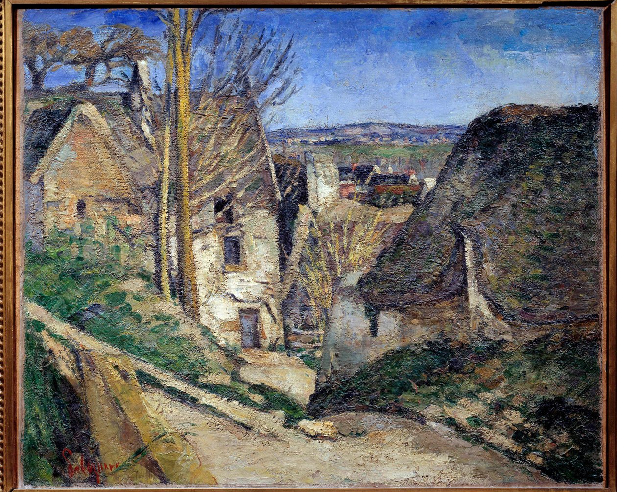 La maison du hangdu Maleri af Paul Cezanne (1839-1906) 1873 søn. 0,55x0,66 m Paris, Orsay Museum af Paul Cézanne