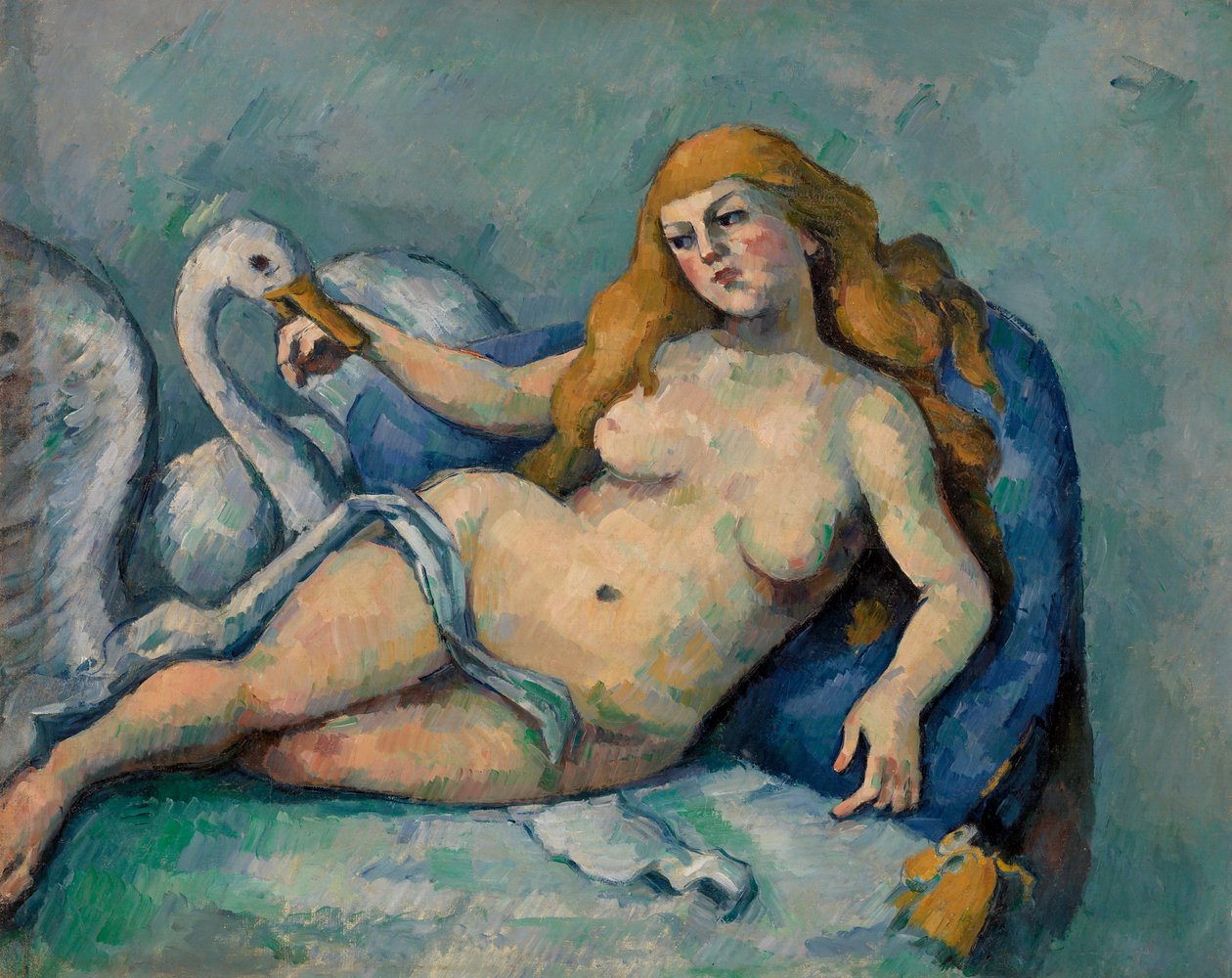 Leda and the Swan, ca. 1880 (olie på lærred) af Paul Cézanne