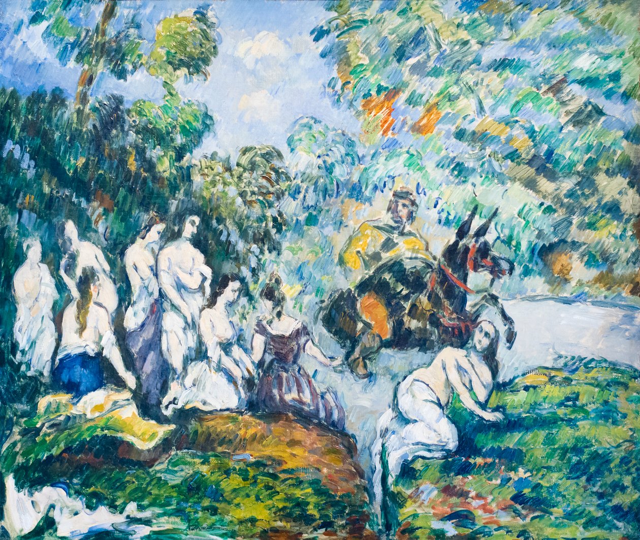 Legendarisk scene eller Sancho i vandet, ca. 1878 (olie på lærred) af Paul Cézanne