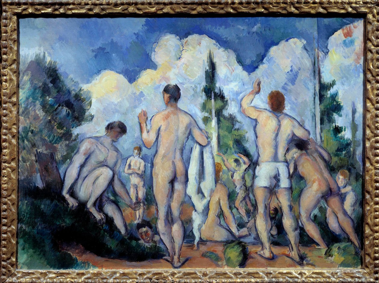Les badende Maleri af Paul Cezanne (1839-1906) 1890 søn. 0,6x0,82 m Paris, musee d