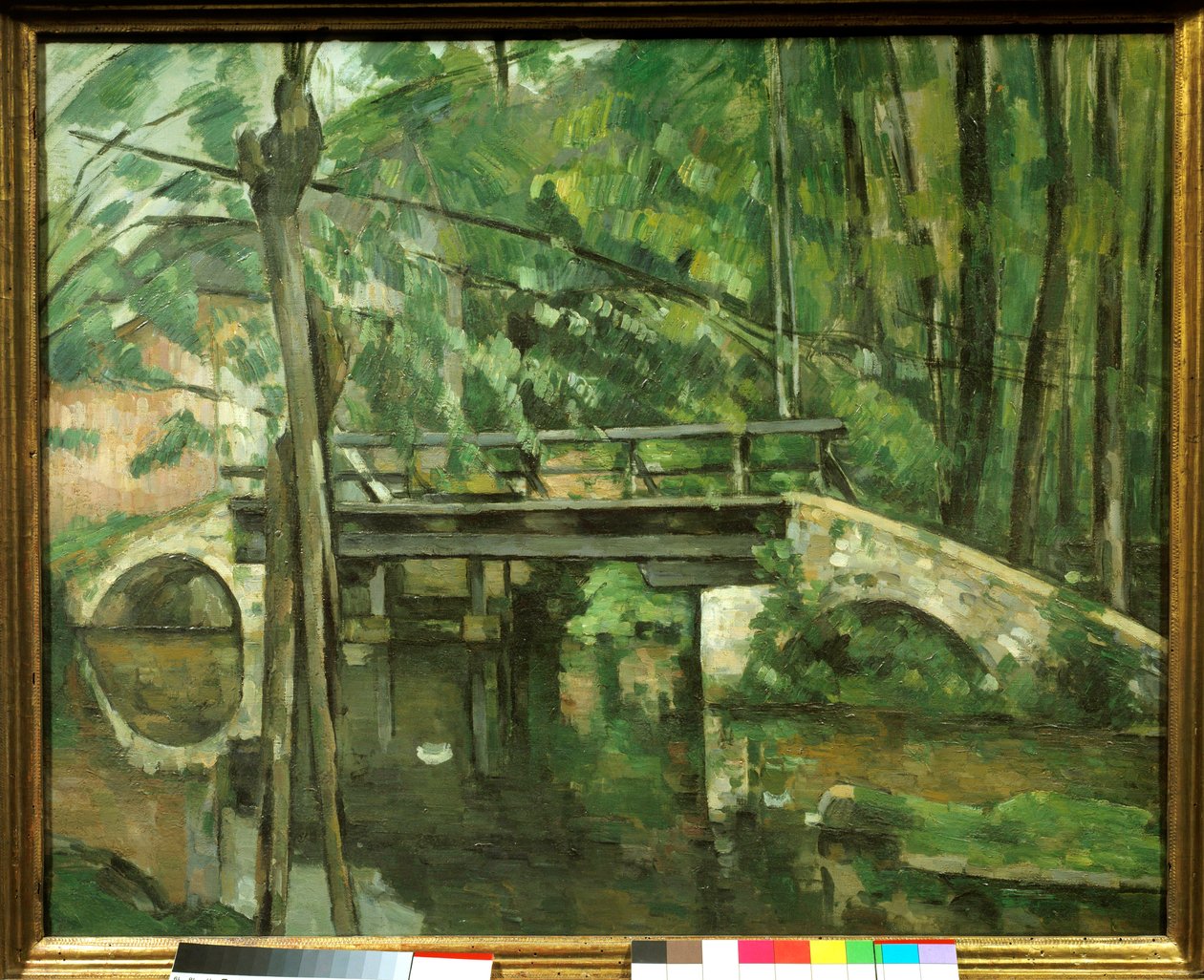Maincy Bridge eller "Mennecy Bridge". Maleri af Paul Cezanne (1839-1906) ca. 1879. Dim 0,58 x 0,72 m. Paris, Musee d