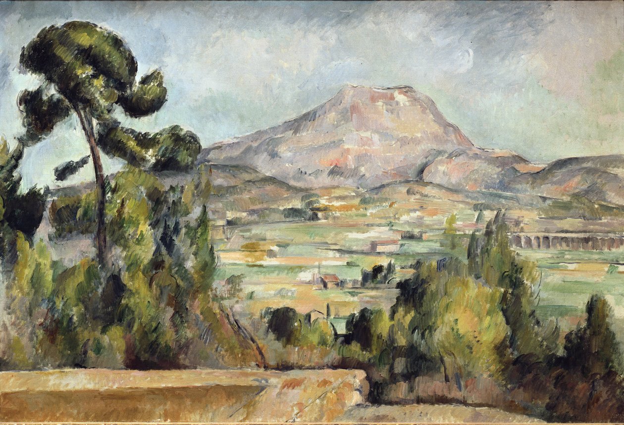 Mountain Sainte-Victoire - Olie på lærred af Paul Cézanne