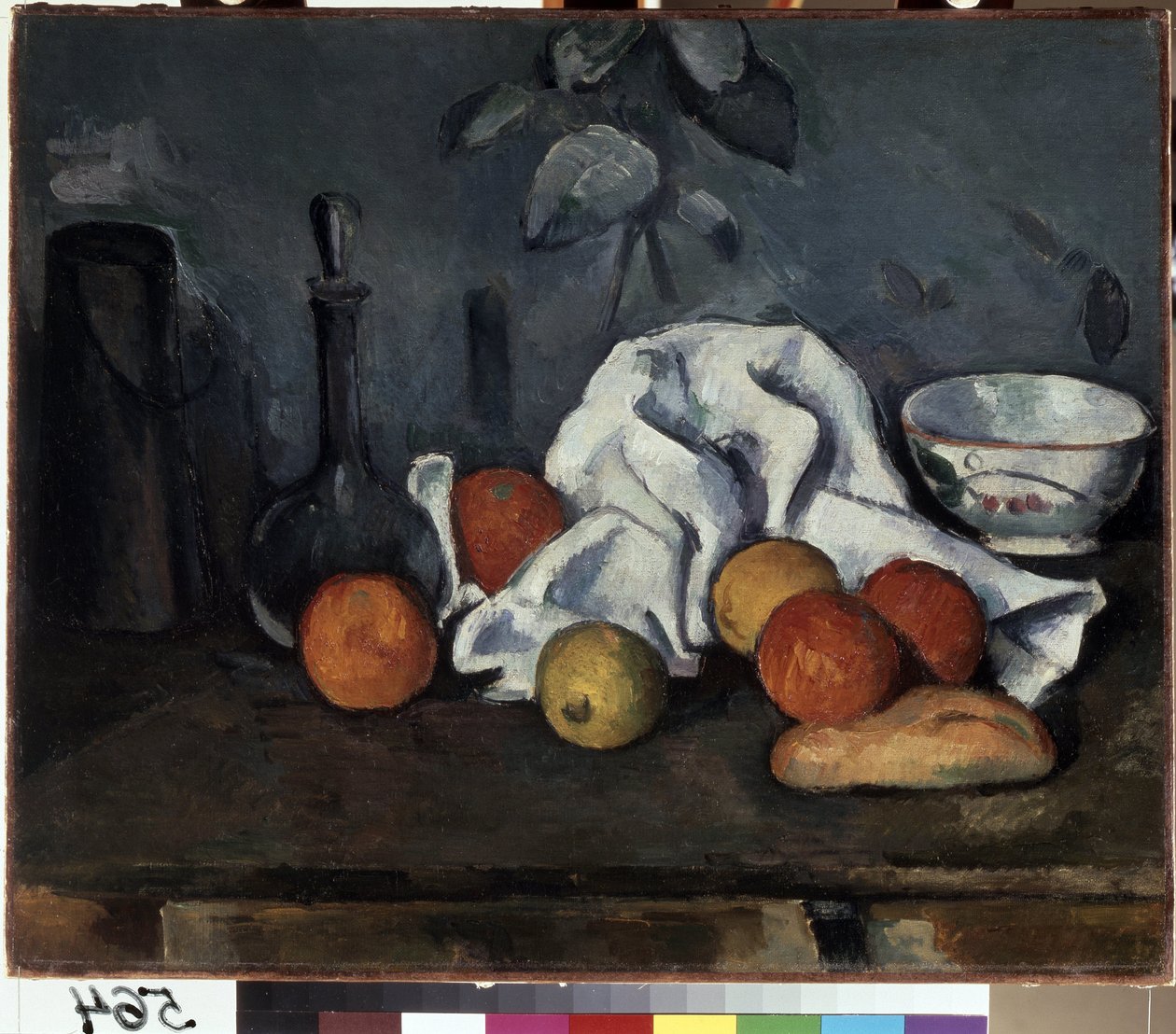 Stilleben med frugt. Maleri af Paul Cezanne (1839-1906) af Paul Cézanne