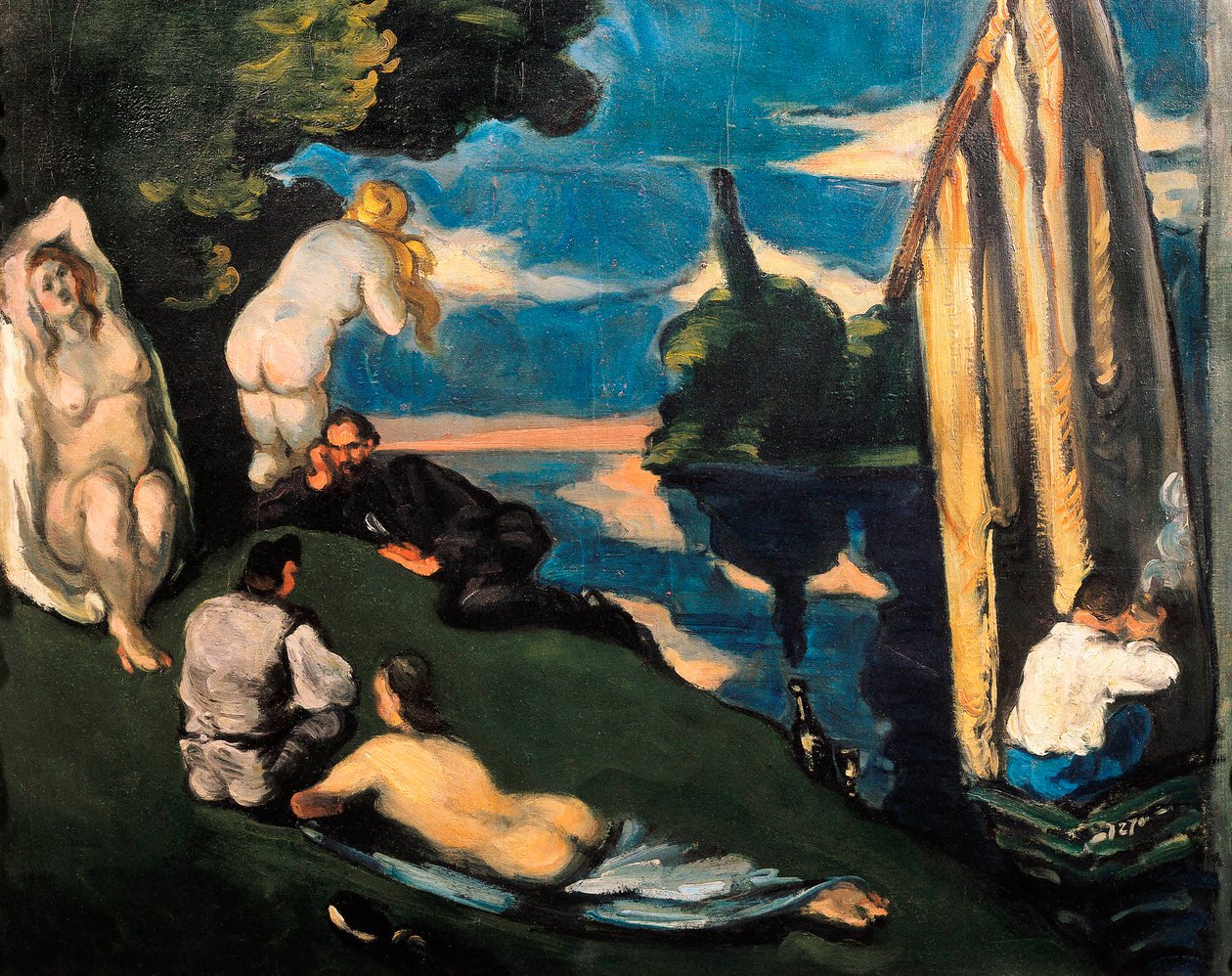 Pastoral eller idyl af Paul Cézanne
