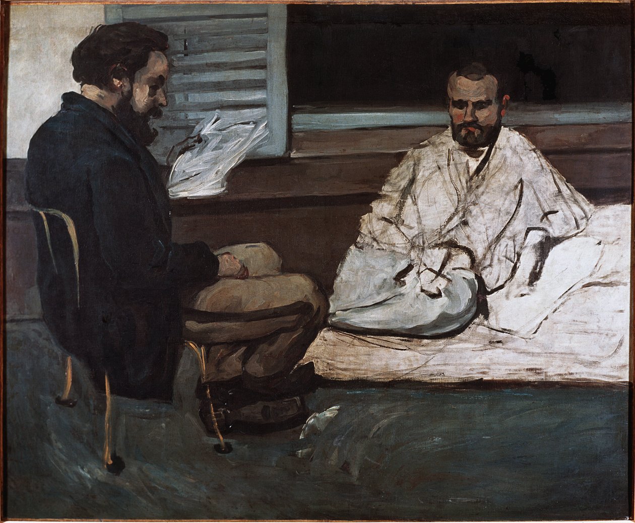Paul Alexis læser et manuskript for Emile Zola (olie på lærred af Paul Cézanne