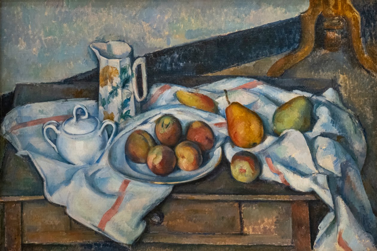 Fersken og pærer af Paul Cézanne