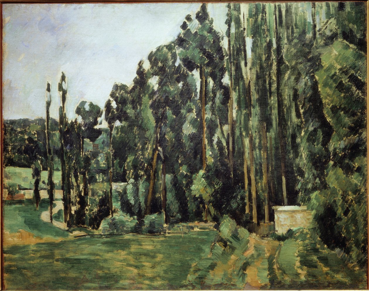Popler - olie på lærred af Paul Cézanne